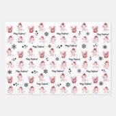 Merry Christmas Axolotl Santa Wrapping Paper Sheet (Voorkant 3)