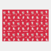 Merry Christmas Axolotl Santa Wrapping Paper Sheet (Voorkant)