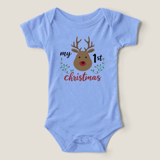 Merry Christmas Baby 1st” T-Shirt. (Design voorkant)