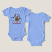 Merry Christmas Baby 1st” T-Shirt. (Ontwerp Voorkant & Achterkant)