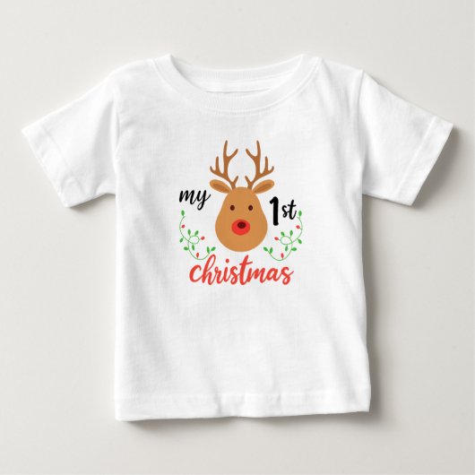 MERRY CHRISTMAS BABY 1ST TSHIRT (Voorkant)