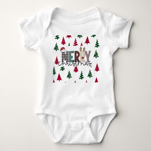 “MERRY Christmas” Baby Bodysuit (Voorkant)