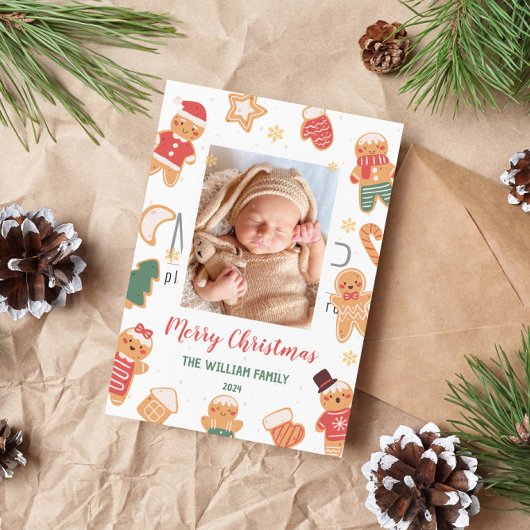 Merry Christmas Baby Foto Kerstkaart Kaart