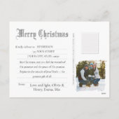 Merry Christmas Baby Jesus Nativity Scene Photo Feestdagenkaart (Achterkant)