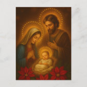 Merry Christmas Baby Jesus Nativity Scene Photo Feestdagenkaart (Voorkant)