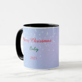 Merry Christmas Baby Photo Mug Mok (Voorkant links)