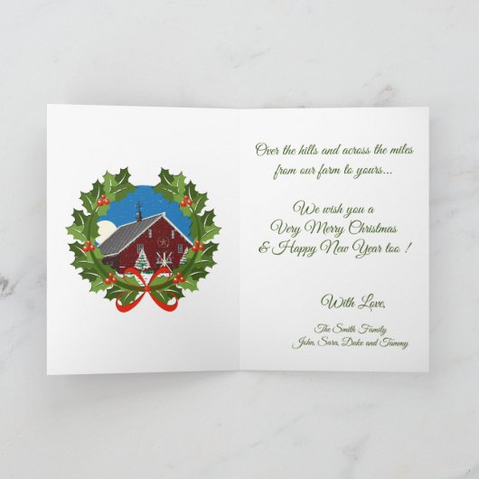 Merry Christmas Baby Toggenburg Goat Kid Painting Feestdagen Kaart (Binnen)