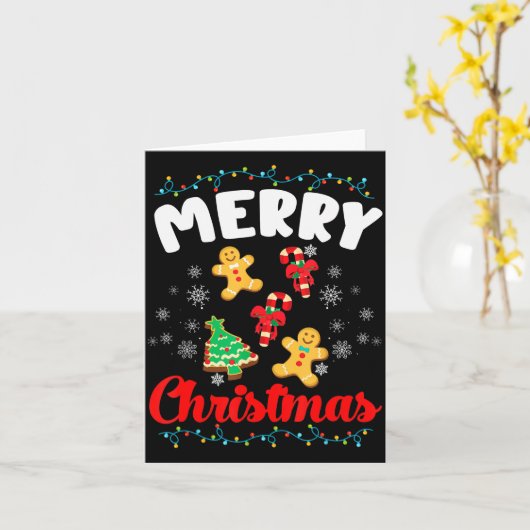 Merry Christmas Bakers With Cookies - Merry Christ Kaart (Gele Bloem)