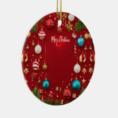 Merry Christmas Ball Keramische Ornament (Rechts)