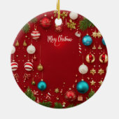 Merry Christmas Ball Keramische Ornament (Achterkant)