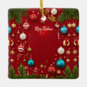 Merry Christmas Ball Keramische Ornament (Voorkant)