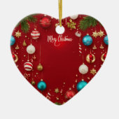 Merry Christmas Ball Keramische Ornament (Voorkant)