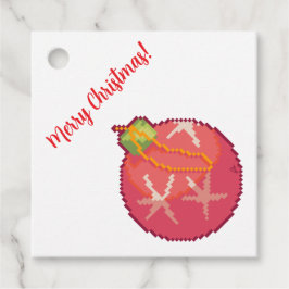 Merry Christmas Ball, Pixelart, Pixel Art  Bedankjes Labels
