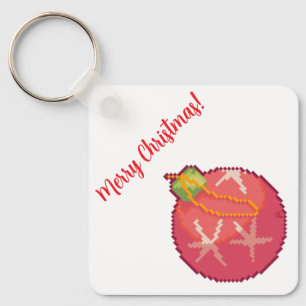 Merry Christmas Ball, Pixelart, Pixel Art  Sleutelhanger