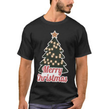 Merry Christmas Basic Donker T-shirt: feestelijk n