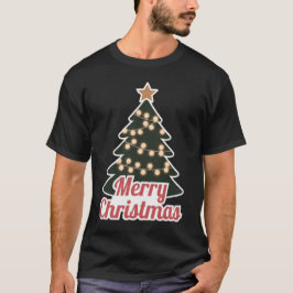 Merry Christmas Basic Donker T-shirt: feestelijk n T-shirt