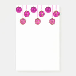 Merry Christmas Baubles Hot Pink Ornamenten Post h Post-it® Notes
