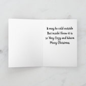 MERRY CHRISTMAS BE COZY AND WAR KAART (Binnen)