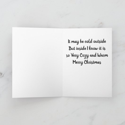 MERRY CHRISTMAS BE COZY AND WAR KAART (Binnen)