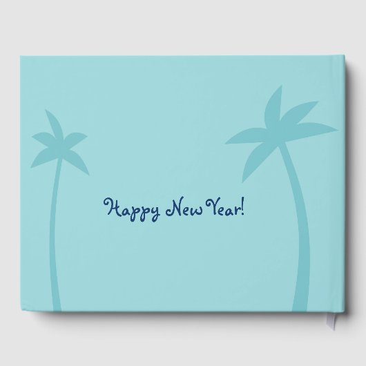 Merry Christmas Beach Santa Fun Personaliseer Gastenboek (Achterkant)