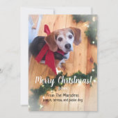 Merry Christmas Beagle platte Kaart (Voorkant)