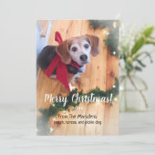 Merry Christmas Beagle platte Kaart (Staand voorkant)