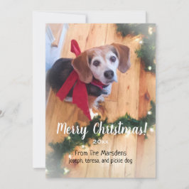 Merry Christmas Beagle platte Kaart