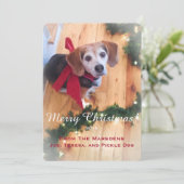 Merry Christmas Beagle  platte Kaart (Staand voorkant)