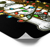 Merry Christmas Beagle Santa Christmas Lights Dog  Poster (Hoek)