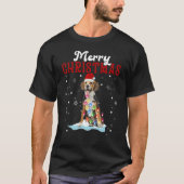 Merry Christmas Beagle Tree Lights Beagle Christma T-shirt (Voorkant)