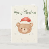 Merry Christmas Bear card Kaart (Voorkant)