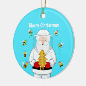 Merry Christmas Beekeeper Apiary Santa with Bees Keramisch Ornament (Links)