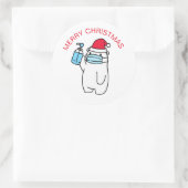 MERRY CHRISTMAS BEER MET MASKRONDE STICKERS (Tas)
