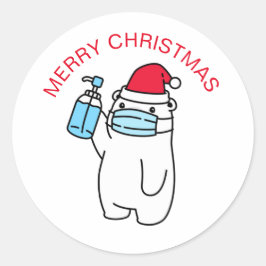 MERRY CHRISTMAS BEER MET MASKRONDE STICKERS