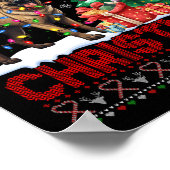 Merry Christmas Belgian Malinois Hondenliefhebber  Poster (Hoek)