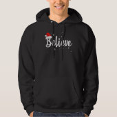 Merry Christmas Believe in Santa Claus 1 Hoodie (Voorkant)