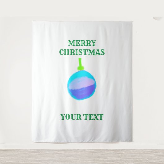 MERRY CHRISTMAS BELL TAPESTRIS WANDKLEED (Voorkant)