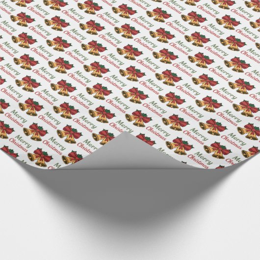 Merry Christmas Bells Cadeaupapier (Hoek)