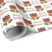 Merry Christmas Bells Cadeaupapier (Rol Hoek)