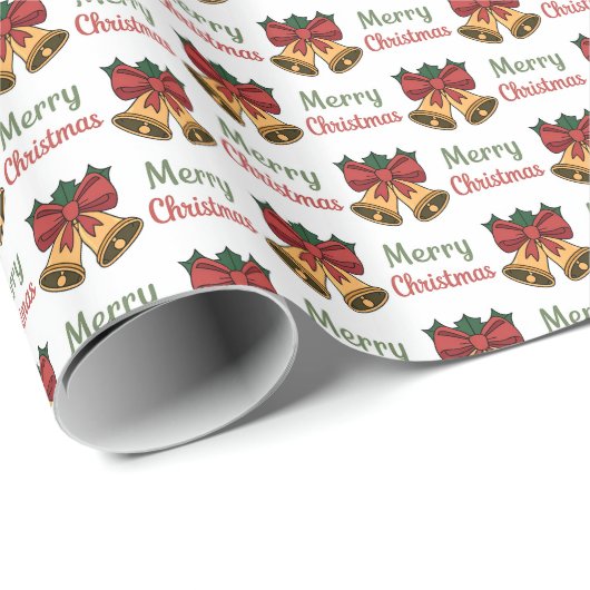 Merry Christmas Bells Cadeaupapier (Rol Hoek)