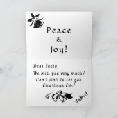 Merry Christmas Bells Gevouwen Vakantie Kaart (Binnen)