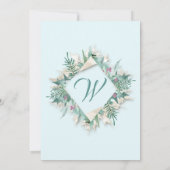 Merry Christmas Belly ingelijst Monogram grijs bla Kaart (Achterkant)