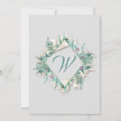 Merry Christmas Belly ingelijst Monogram grijs Bla Kaart (Achterkant)