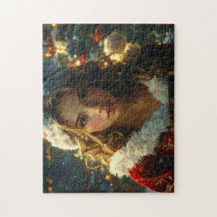 Merry Christmas beroemd gemaakt door Santa Girl Legpuzzel