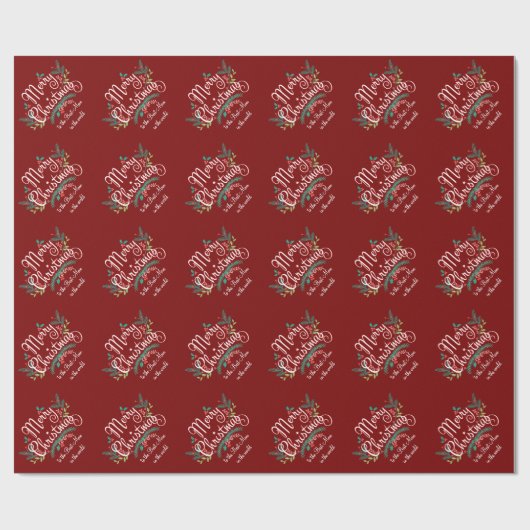 MERRY CHRISTMAS BEST MOM PERSONALIZED WRAPPING CADEAUPAPIER (Vlak)