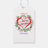 Merry christmas best wishes cadeaulabel (Achterkant)