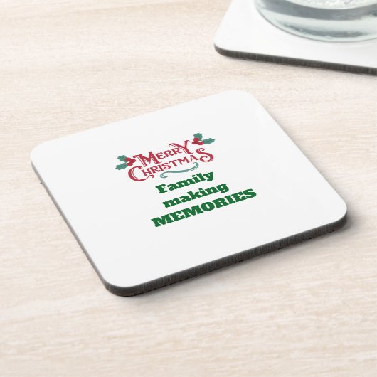 Merry Christmas Beverage Coaster Bier Onderzetter (Linkerzijde)