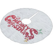 Merry Christmas Birch Tree Pattern Kerstboom Rok (Gekanteld)