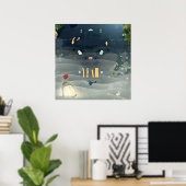 Merry Christmas_bird Poster (Thuiskantoor)