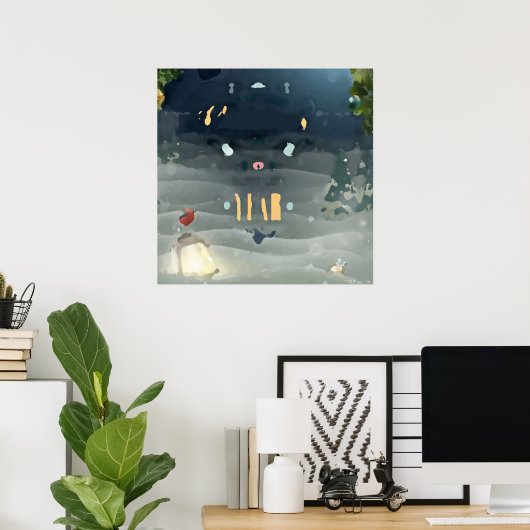 Merry Christmas_bird Poster (Thuiskantoor)